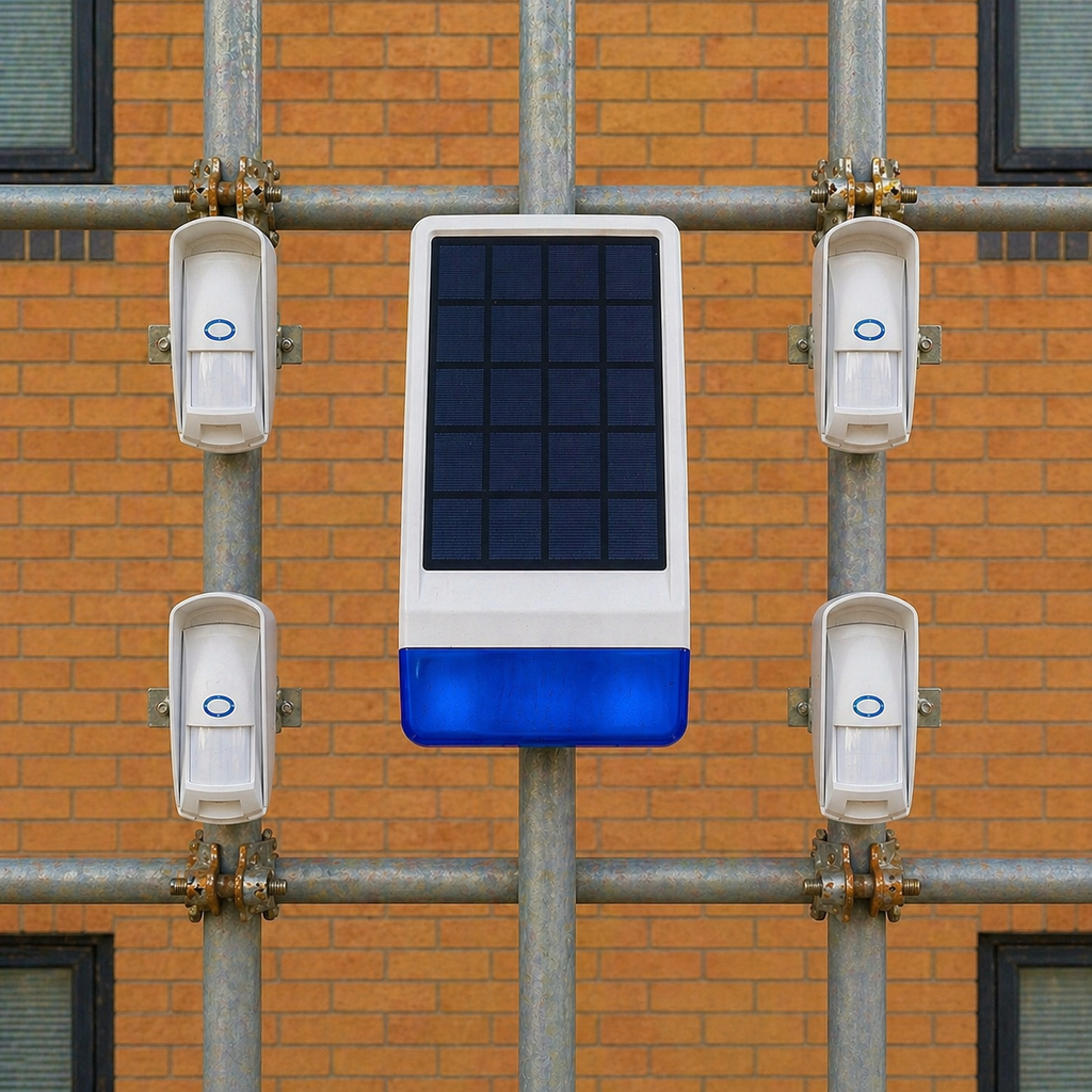 Scaff Shield 2: Wireless Scaffold Alarm 4G Solar, 4 Sensor