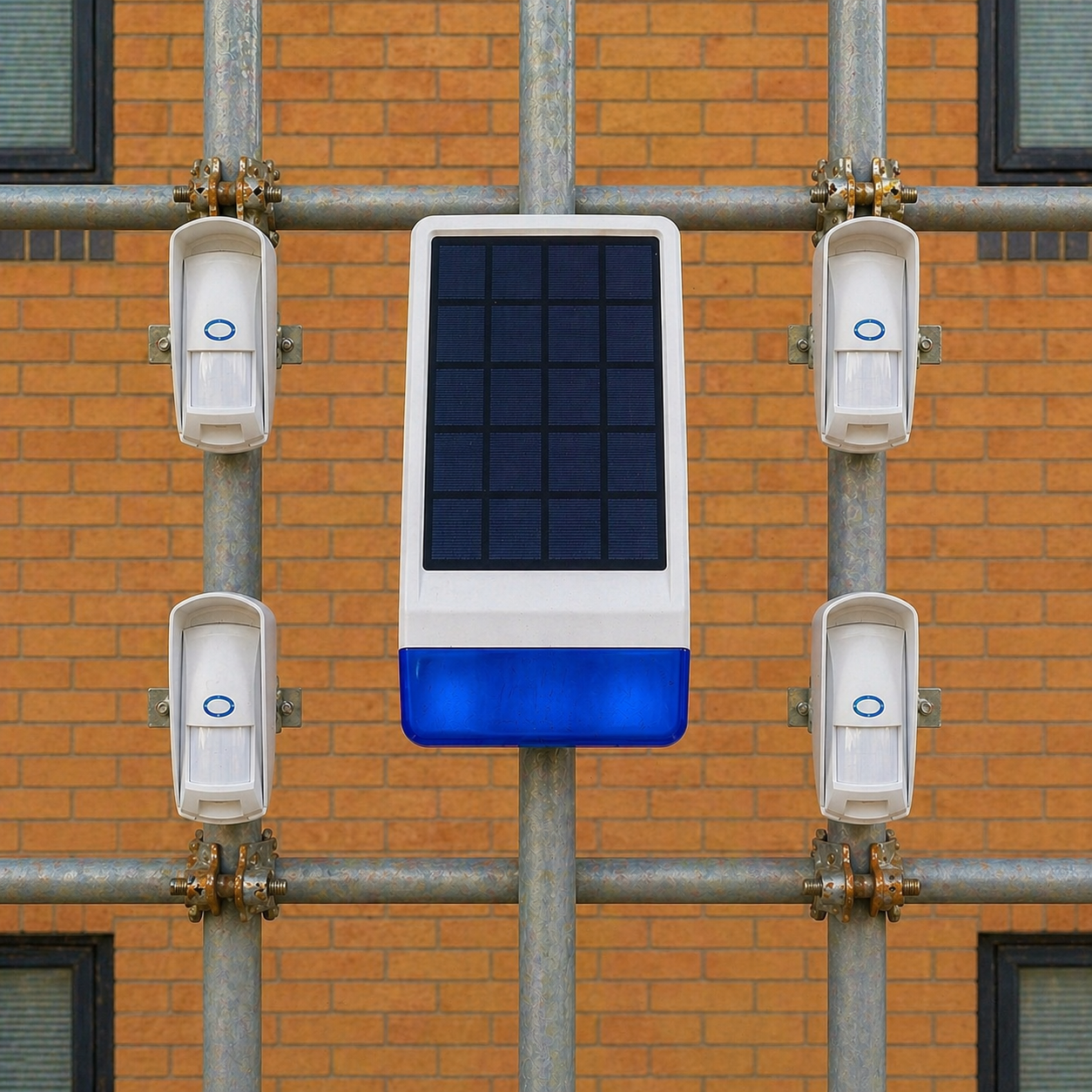 Scaff Shield 2: Wireless Scaffold Alarm 4G Solar, 4 Sensor
